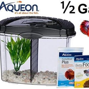 AQUEON SUPPLIES BETTA BOWL KIT - HALF GALLON